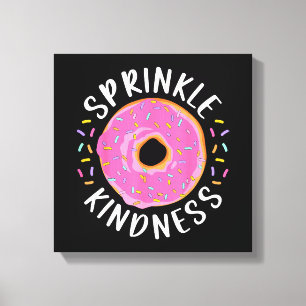 Donut Streusel Freundlichkeit Lustige Mädchen Frau Leinwanddruck