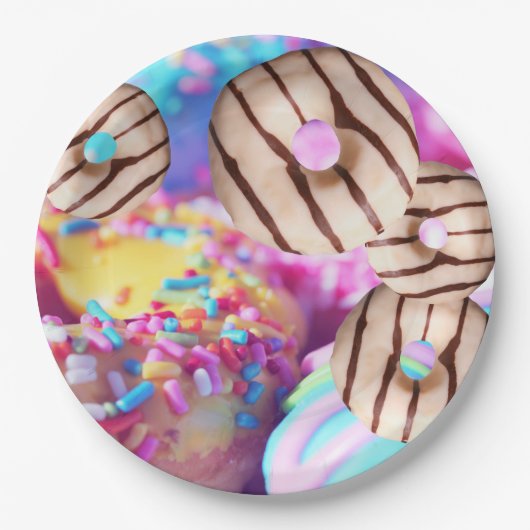 Donut Style Paper Party Teller (Vorderseite)