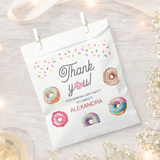 Donut süß ein rosa 1. Geburtstags-Party Geschenktütchen