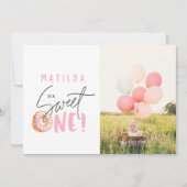 Donut Sweet 1. Geburtstagsfeier Party Einladung (Vorderseite)