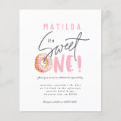 Donut Sweet 1. Geburtstagsfeier Party Einladung (Vorderseite)