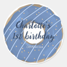 Donut Sweet Birthday Classic Round Sticker