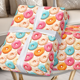 Donut Sweet Colorful Pink Girl Geburtstag Geschenkpapier