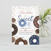 Donut Sweet Ein Geburtstag Einladung (Stehend Vorderseite)