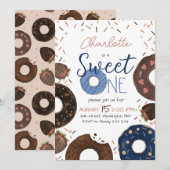 Donut Sweet Ein Geburtstag Einladung (Vorne/Hinten)