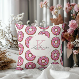 Donut Sweet Girl Sprinkles Pattern Individuelle Na Kissen