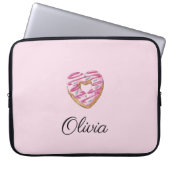 Donut Sweet Girl Sprinkles Personalisierter Name Laptopschutzhülle (Vorderseite)