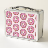 Donut Sweet Girl Sprinkles Personalisierter Name Metall Brotdose (Rückseite)
