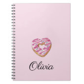 Donut Sweet Girl Sprinkles Personalisierter Name Notizblock (Vorderseite)