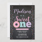 Donut, Sweet One, 1. Geburtstag Einladung (Vorderseite)