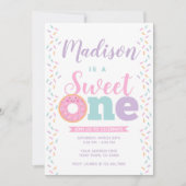 Donut, Sweet One, 1. Geburtstag Einladung (Vorderseite)