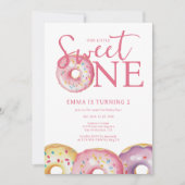 Donut Sweet One 1. Geburtstag Party Einladung (Vorderseite)