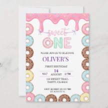 Donut Sweet One 1. Geburtstagseinladung