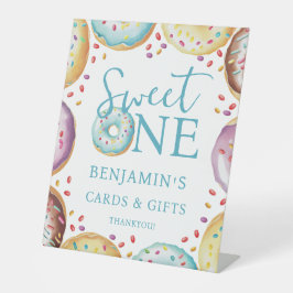 Donut Sweet One 1. Geburtstagsgeschenke und Karten Sockelschild