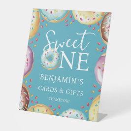 Donut Sweet One 1. Geburtstagsgeschenke und Karten Sockelschild