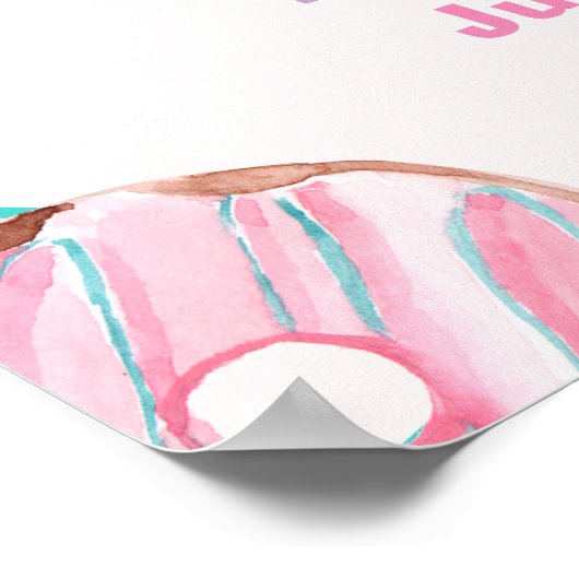 Donut Sweet One Birthday Girl Party Poster (Ecke)