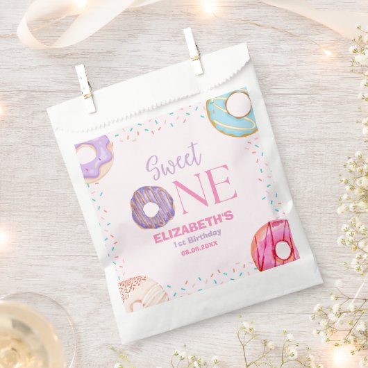 Donut Sweet One Birthday Party Donut Birthday Geschenktütchen (Ausgeschnitten)
