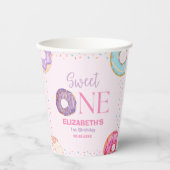 Donut Sweet One Birthday Party Donut Birthday Pappbecher (Vorderseite)