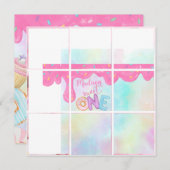 Donut Sweet One Einladung (Vorne/Hinten)