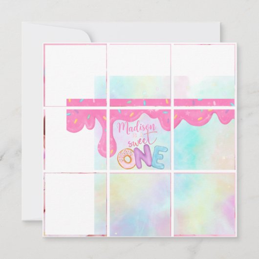 Donut Sweet One Einladung (Vorderseite)