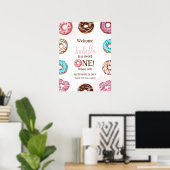 Donut Sweet One Girl Sprinkles Poster Begrüßungsze (Heimbüro)