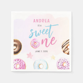 Donut Sweet One Girls zum ersten Geburtstag Serviette