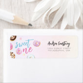 Donut Sweet One Pink and Blue Girl Erster Geburtst (Insitu)