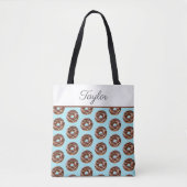 Donut Sweet Sprinkles Pattern Individuelle Name Tasche (Vorderseite)