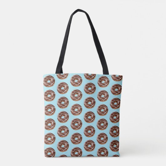 Donut Sweet Sprinkles Pattern Individuelle Name Tasche (Rückseite)