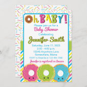 Donut Sweet Stuff Baby Shower Einladungen (Vorne/Hinten)