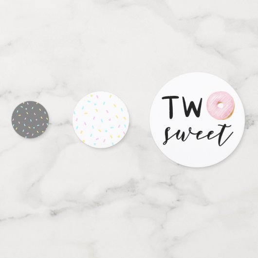 Donut Theme Two Sweet Birthday Party Konfetti (Vorderseiten)