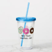 Donut Themed Acrylic Tumbler Acryltrinkbecher (Rückseite)