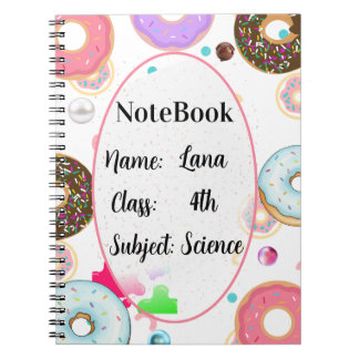 Donut themed aesthetic notebook notizblock