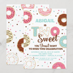 Donut Themed Birthday Einladung