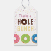 Donut themed Birthday Party Guest Danke Geschenkanhänger (Vorderseite)