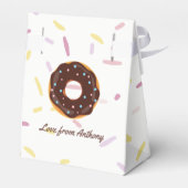 Donut themed Birthday Party Guest Danke Geschenkschachtel (Rückseite)