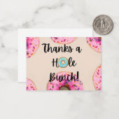 Donut themed Dankeschön Karten (Vorderseite/Rückseite Beispiel)