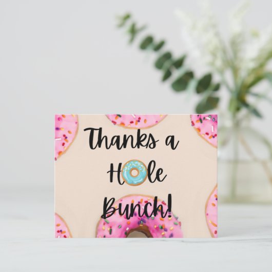 Donut themed Dankeschön Karten (Stehend Vorderseite)