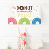 Donut themed Geburtstagsparty personalisiert Banner (Insitu)
