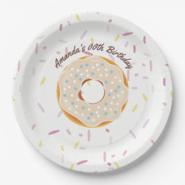 Donut themed Geburtstagsparty personalisiert Pappteller