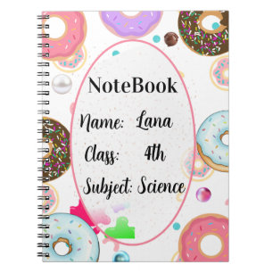 Donut-Themen-Ästhetik-Notizbuch Notizblock