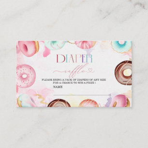 Donut Time Baby Dusche Windel Gewinnspiel Begleitkarte
