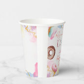 Donut Time Watercolor Babydusche. Pappbecher (Rechts)