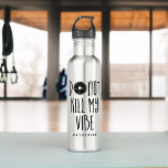 "Donut tötet meine Vibe" Edelstahlflasche<br><div class="desc">Personalisiertes Pun Design.</div>