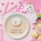 Donut Traum: Glasierter Lächelnder Puppy Pappteller (Party)