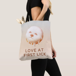 Donut Traum: Glasierter Lächelnder Puppy Tasche