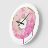 Donut Tropfen Wall Clock Art Große Wanduhr (Winkel)