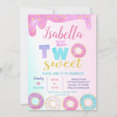 Donut Two Sweet 2. Geburtstag Einladungen Donuts (Vorderseite)