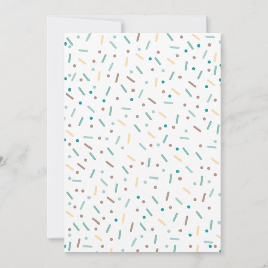 Donut Two Sweet Birthday Einladung Donut Party Blu (Rückseite)