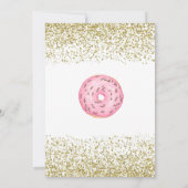 Donut Two Sweet Gold Sprinkles 2. Geburtstag Einladung (Rückseite)